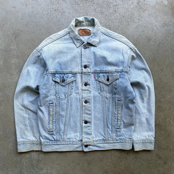 Vintage 1980's Levi's Denim Jacket Trucker Type III Men's Small Light Wash USA - Picture 1 of 9